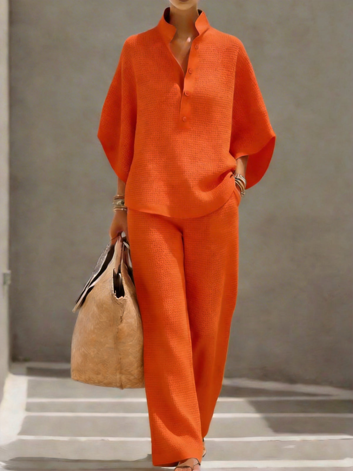 Women's Waffle Two-Piece Set